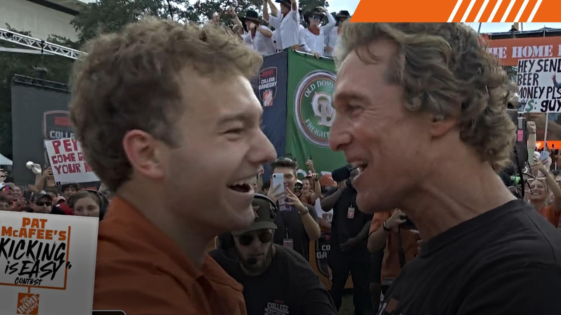 Texas student nails kick to win $1.2 million on 'College GameDay'