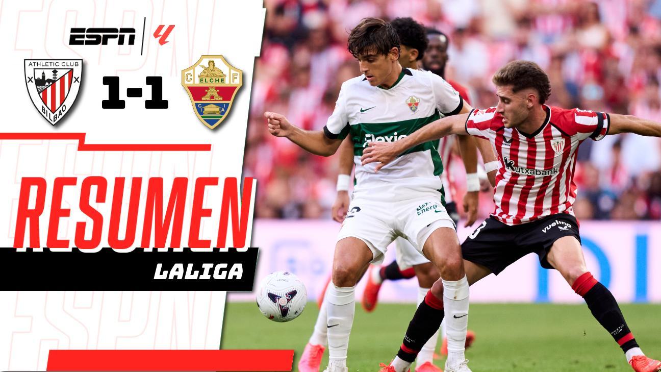 ¡Athletic Club y Elche se reparten los puntos tras un duelo cerrado que termina 1-1!