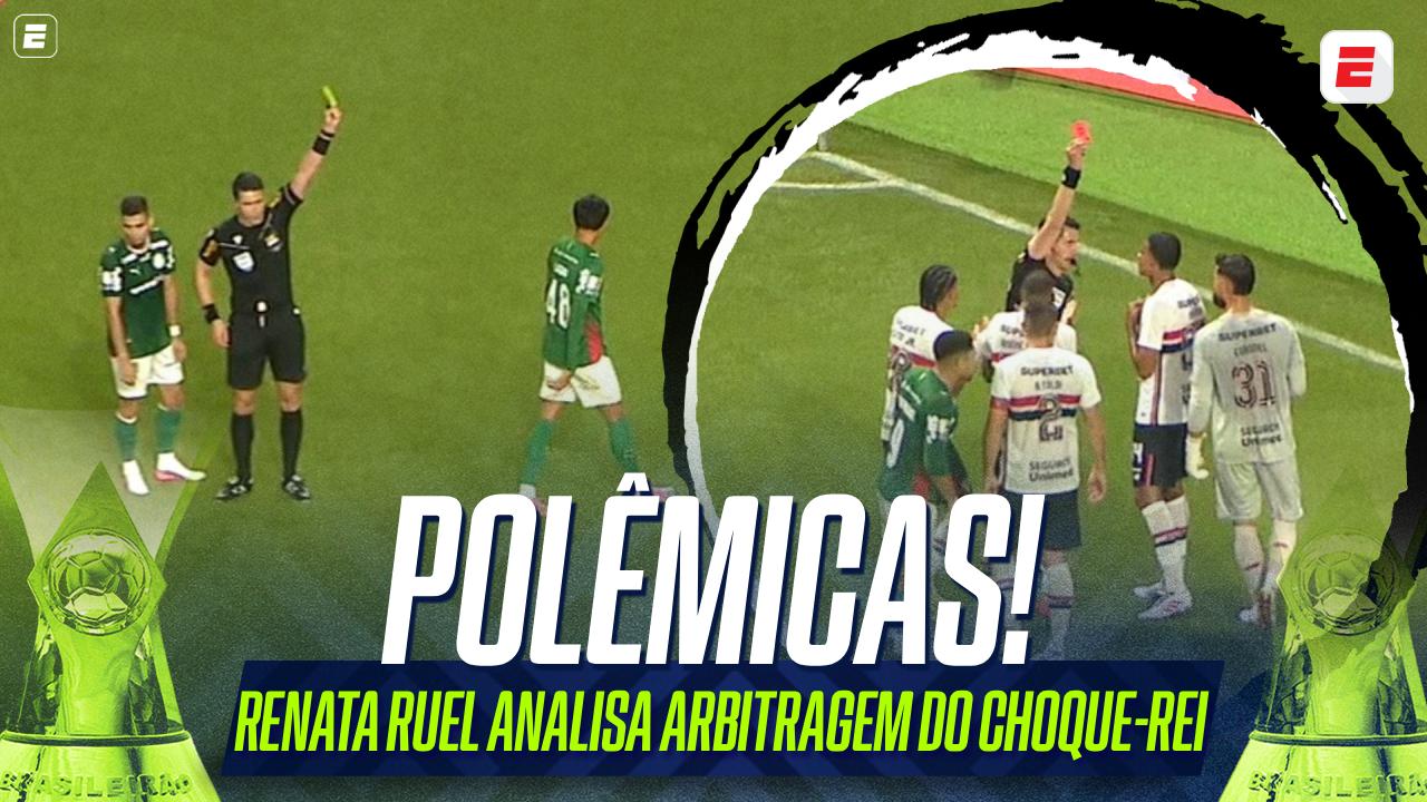'Erros gritantes de arbitragem': Renata Ruel analisa polêmicas de Palmeiras x São Paulo