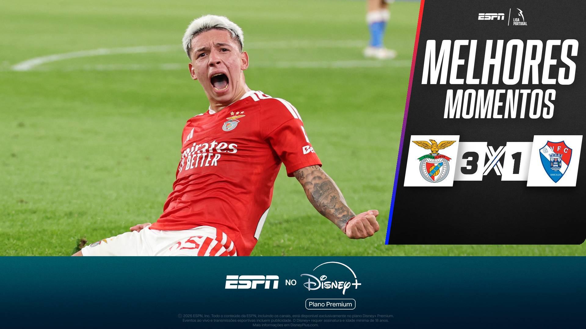 Ex-Corinthians marca, mas Benfica reage e vence com golaço de Prestianni; VEJA