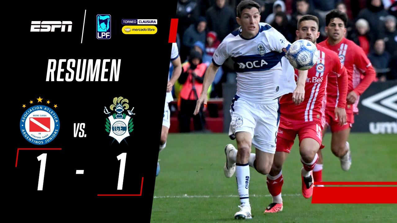 Argentinos rescató un empate con uno menos ante Gimnasia