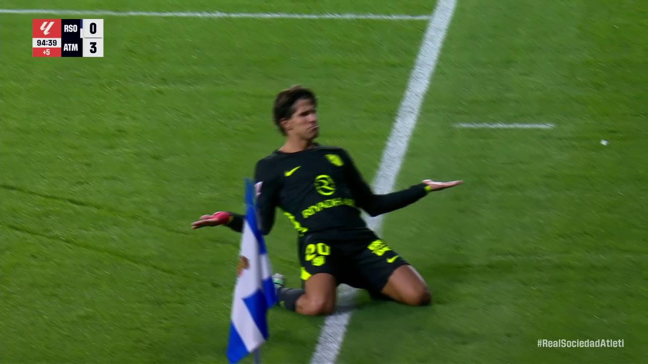 ¡Más rápido que todos! Golazo de Giuliano Simeone para el 3-0 del Atlético Madrid