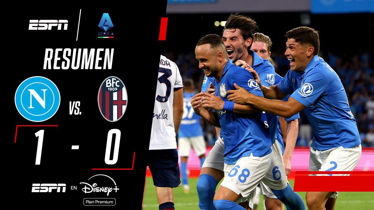 ¡Napoli ganó con lo justo ante Bologna en la Serie A!