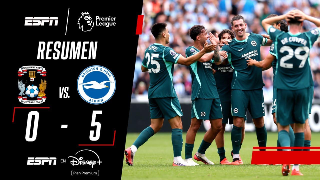 ¡Brighton no perdonó a Coventry y firmó una goleada a domicilio!