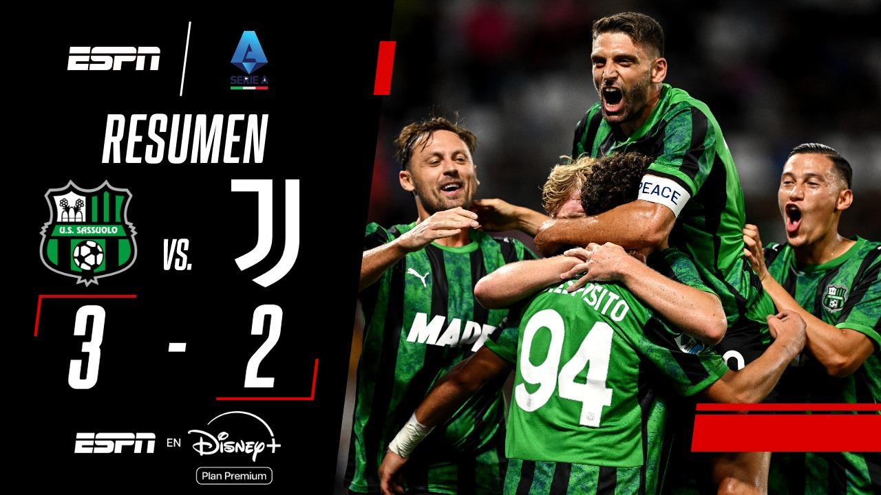 ¡Sassuolo sonrió en la última y le cortó el invicto a la Juve en la Serie A!