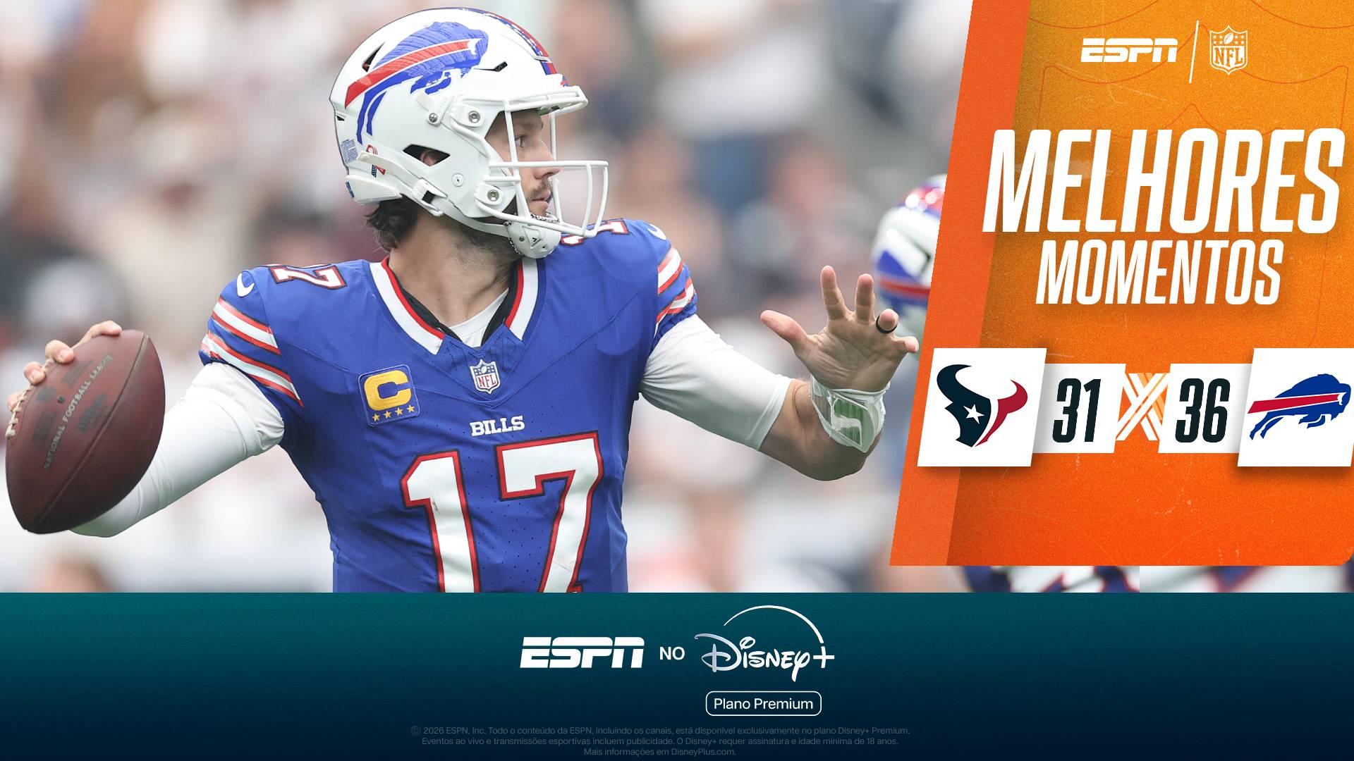 Josh Allen comanda virada, e Bills vencem Texans pela NFL; VEJA os melhores momentos