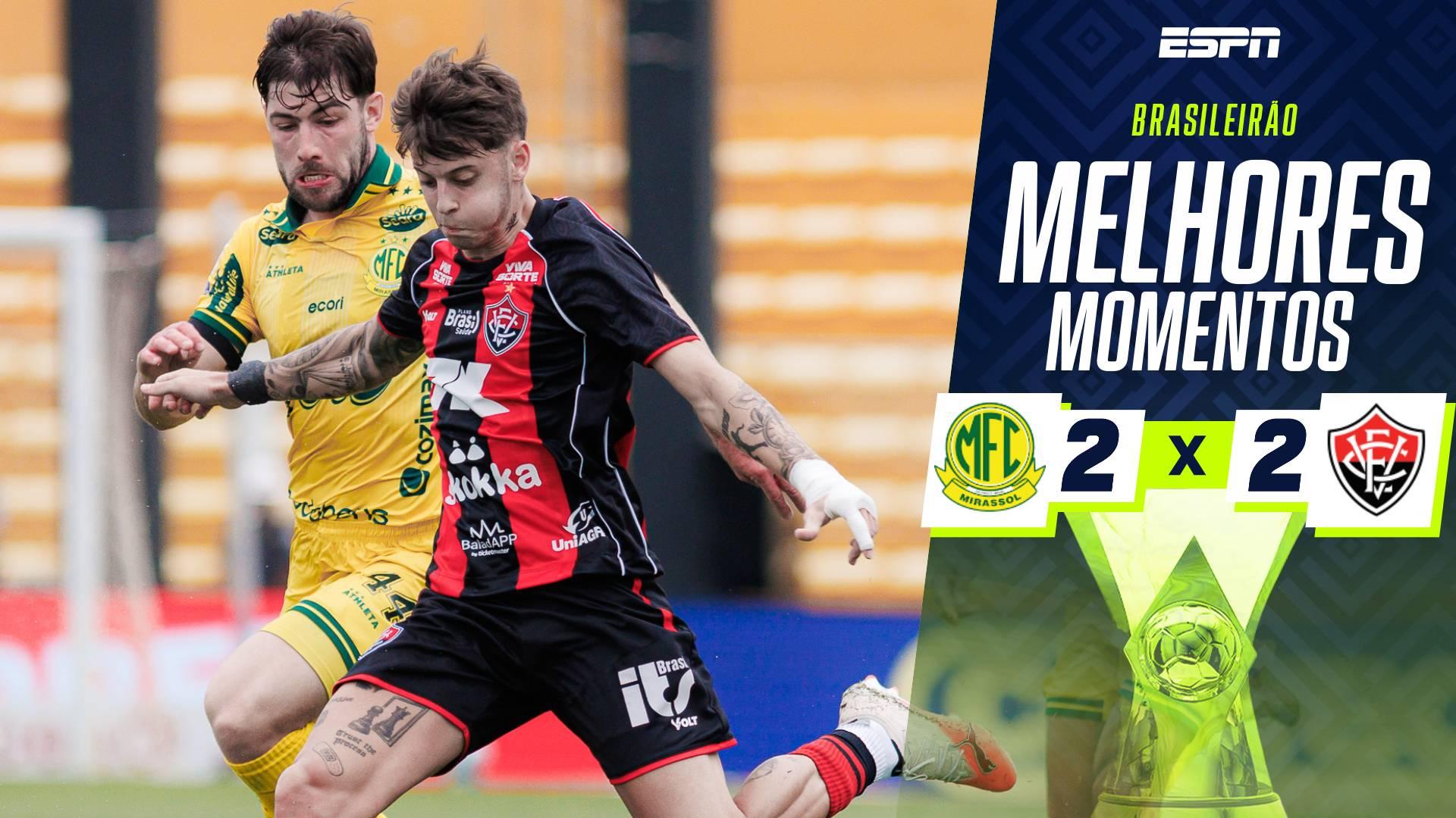 Mirassol busca empate contra o Vitória pelo Brasileirao falhas de Muralha; VEJA os melhjores momentos