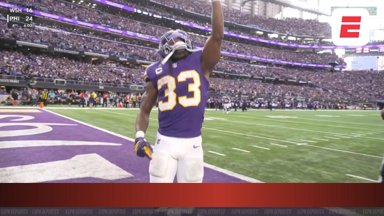 Aaron Jones Sr. anota un touchdown que le da la ventaja a Minnesota.