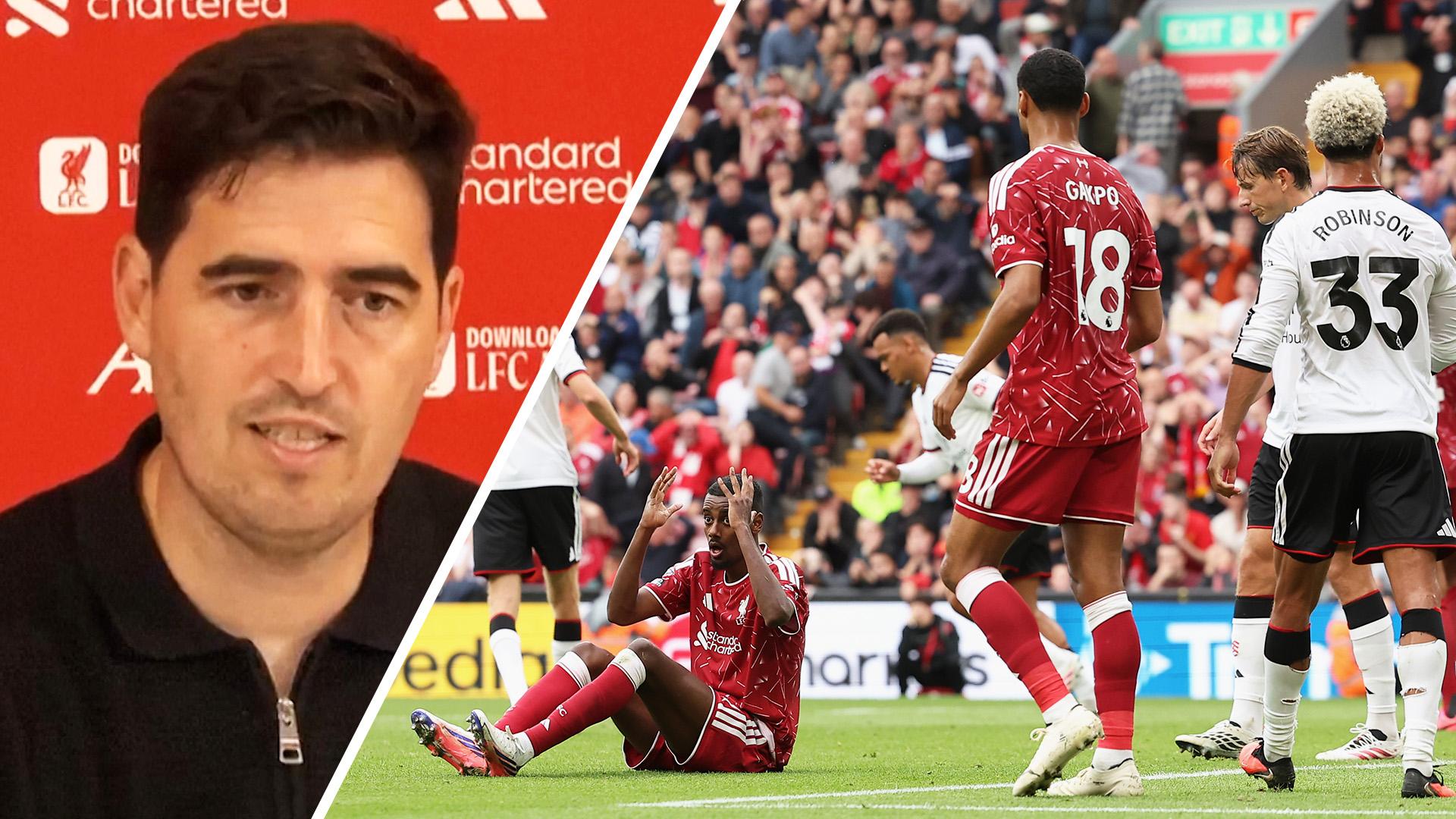 Iraola: Liverpool haven't been as good offensively as other days