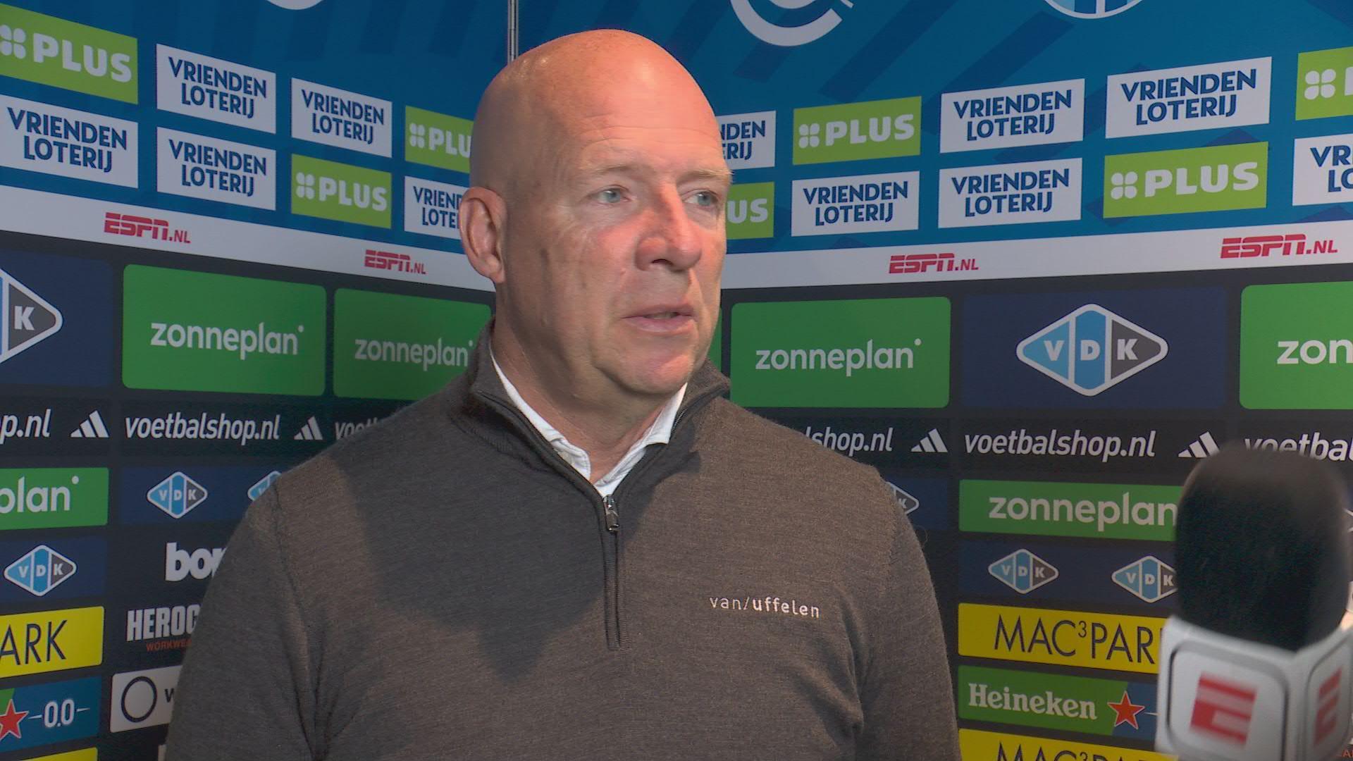 Van der Vegt: "We kwamen niet eens in de duels"