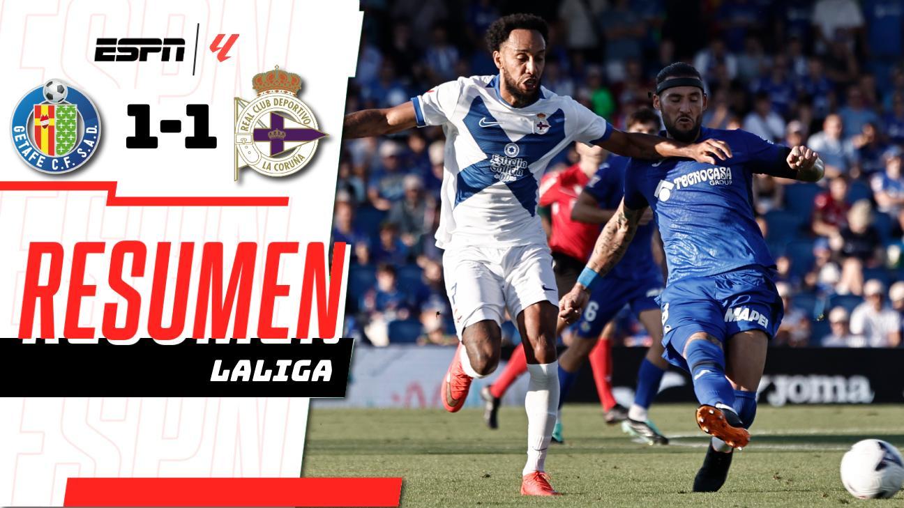 ¡Deportivo La Coruña y Getafe se llevan un punto cada uno tras empatar 1-1!