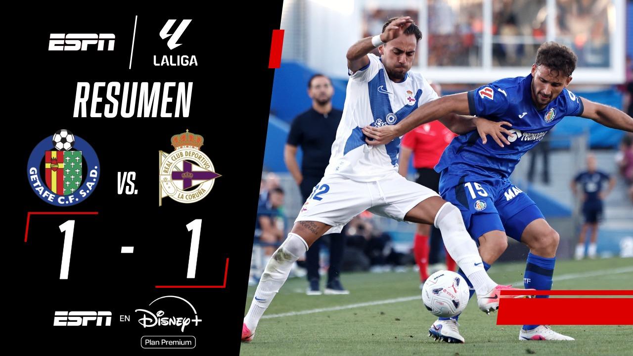 Getafe y Deportivo La Coruña igualaron 1-1 por LaLiga