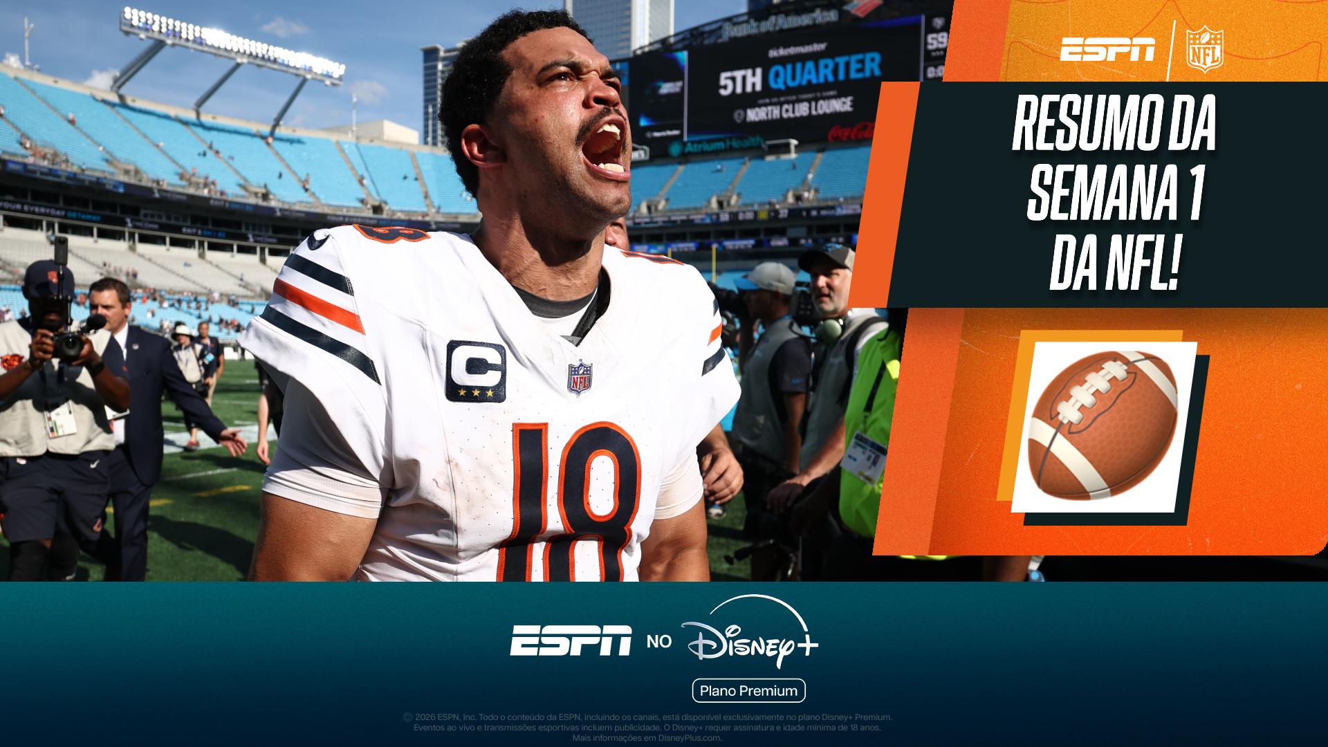 Força dos Bears, favoritos derrotados e mais: CONFIRA o melhor da semana 1 da NFL
