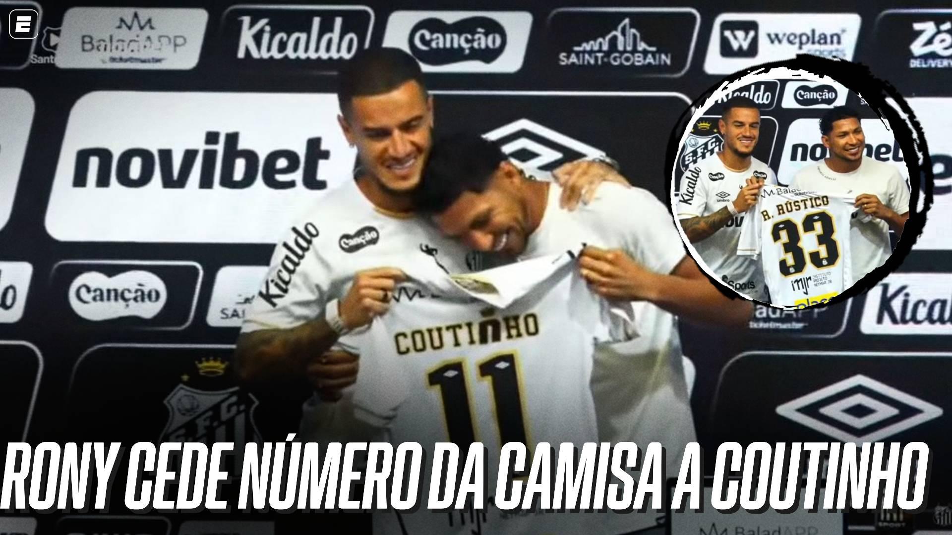 Rony faz 'pedido de coração', cede camisa a Coutinho e assume novo número; VEJA