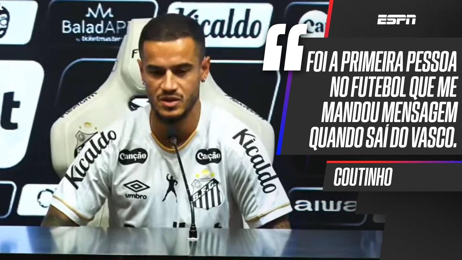 Coutinho diz que Neymar teve 'papel importante' em chegada ao Santos: 'Um amigo desde criança'