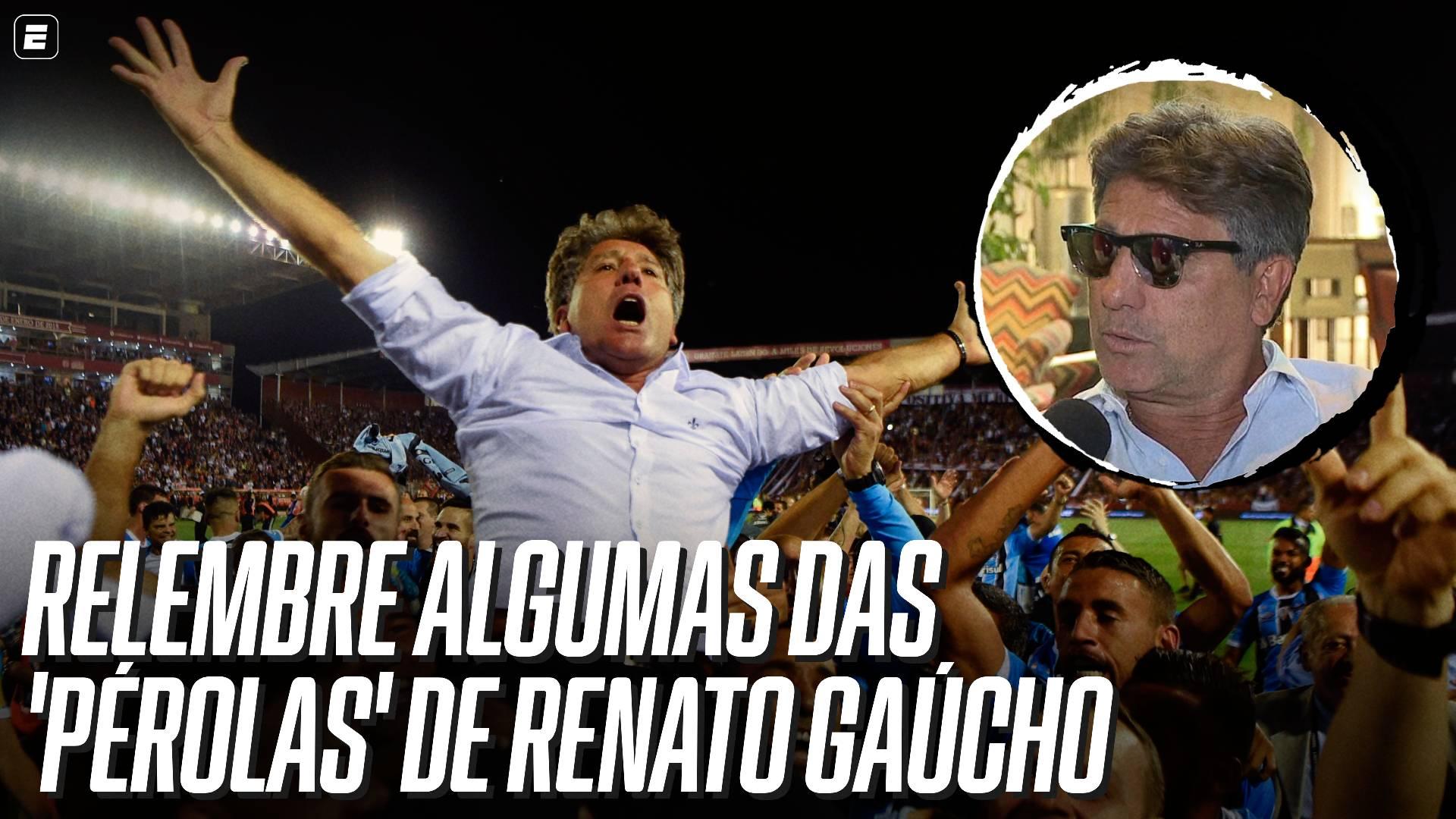 De futevôlei a citação de Stevie Wonder, relembre algumas das 'pérolas' de Renato Gaúcho, que terá quinta passagem pelo Grêmio