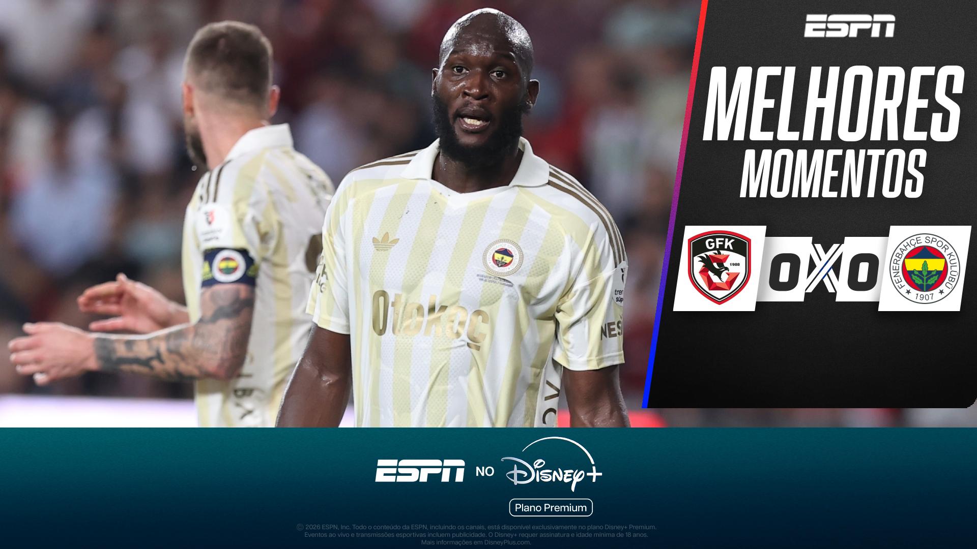 Fenerbahçe desperdiça chances e fica no empate sem gols com o Gaziantep; VEJA os melhores momentos
