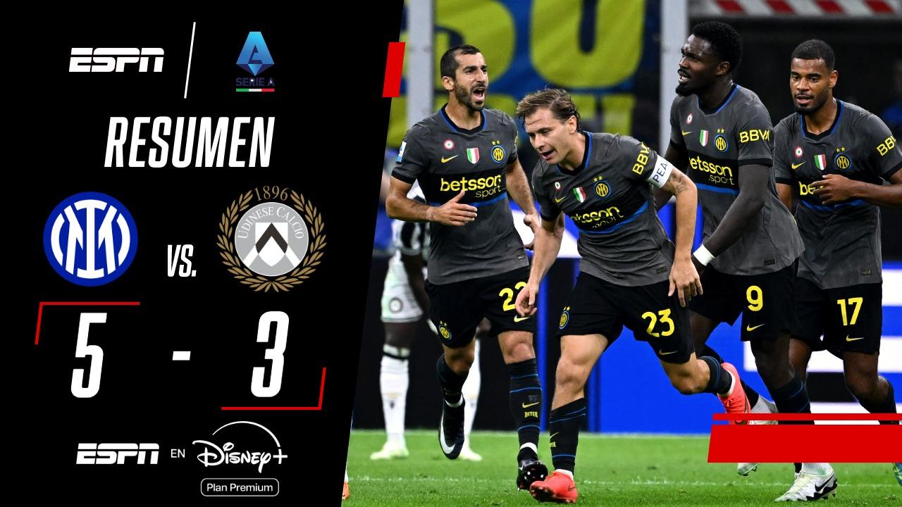 ¡Inter pasó del 0-2 a vencer categóricamente a Udinese para sostener el puntaje ideal!