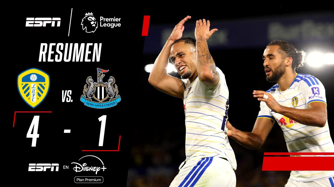 Goleada total del Leeds ante Newcastle en la Premier League
