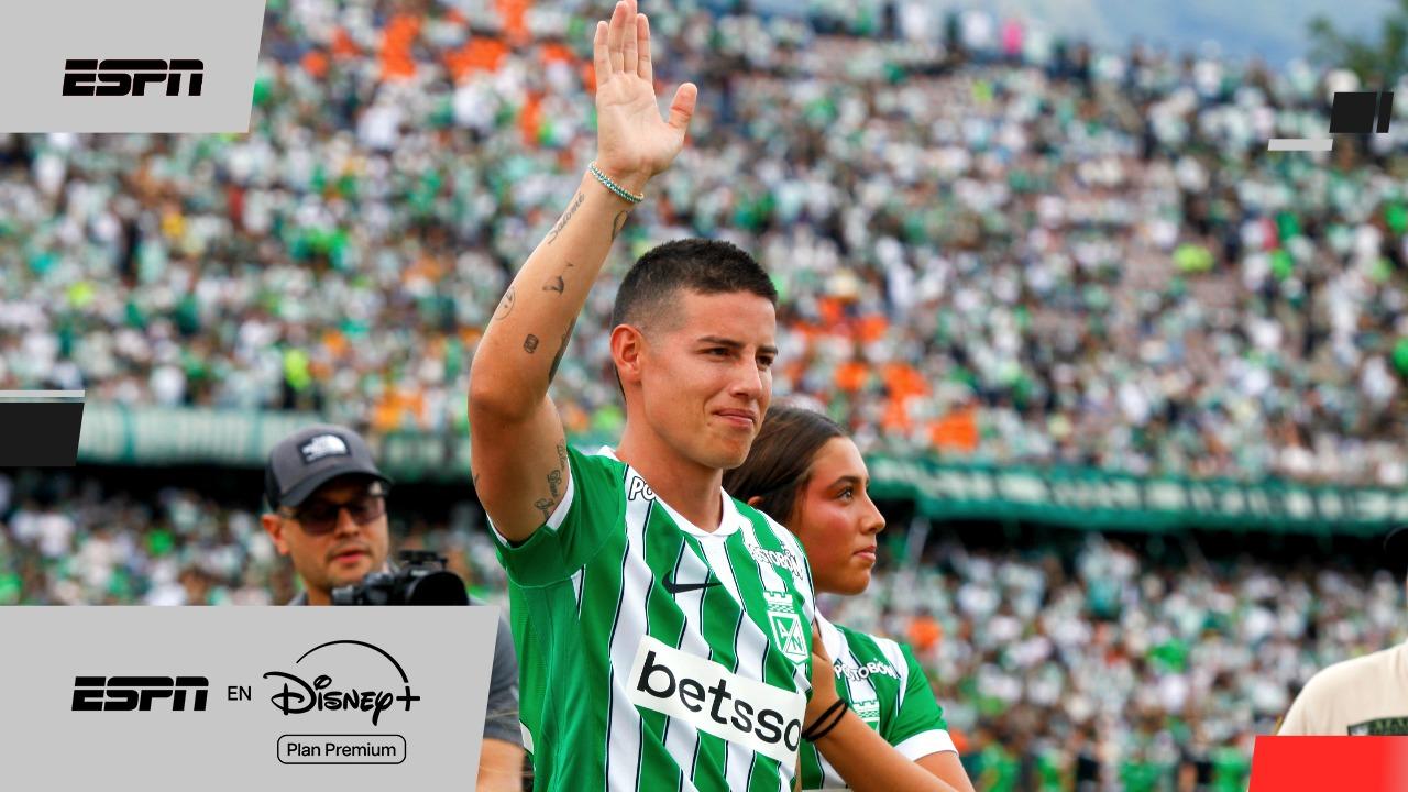 James ya muestra su magia: asistencia top en la práctica de Nacional