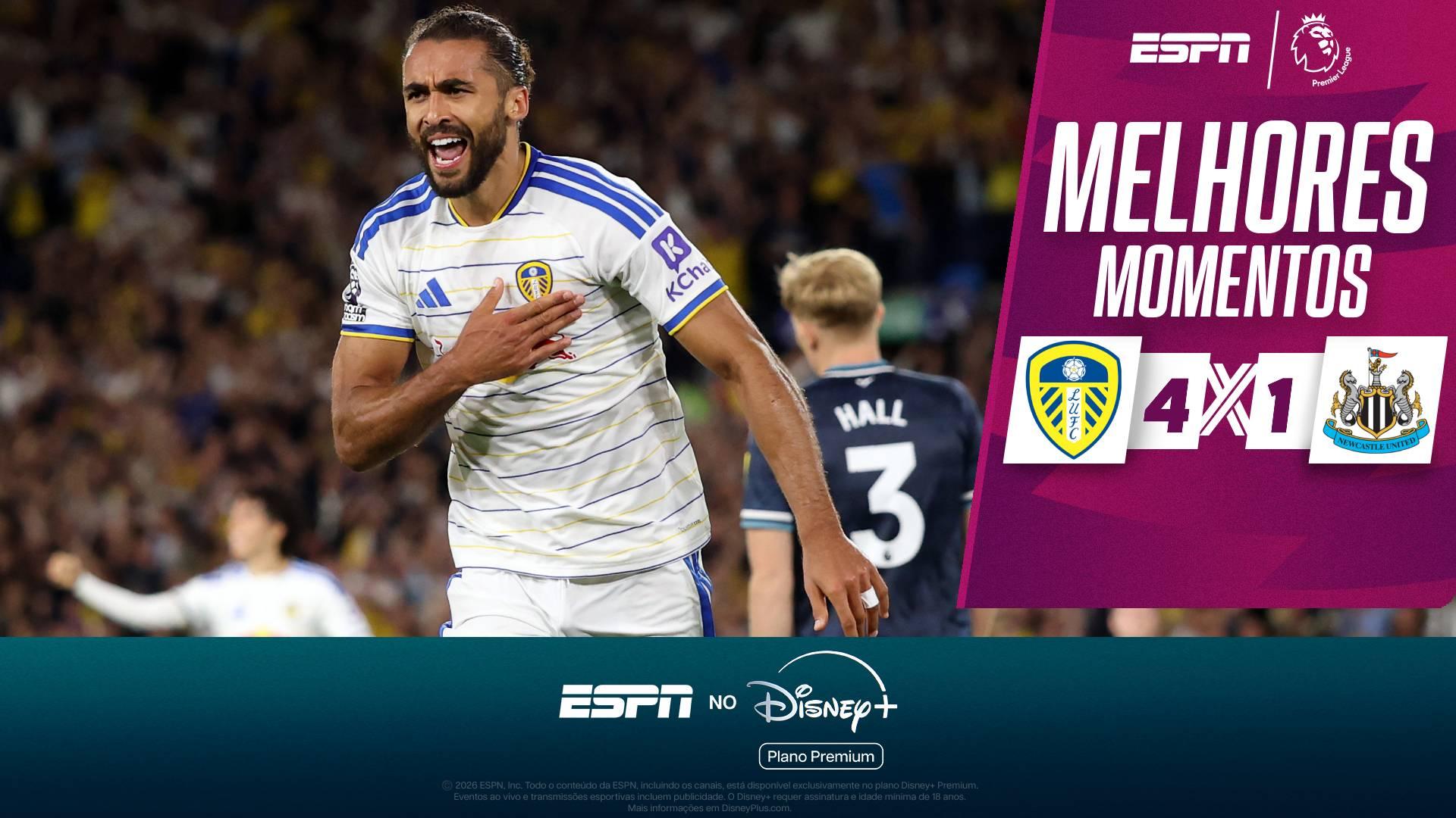 Leeds 'passeia' diante do Newcastle e vence com autoridade pela Premier League; VEJA os melhores momentos