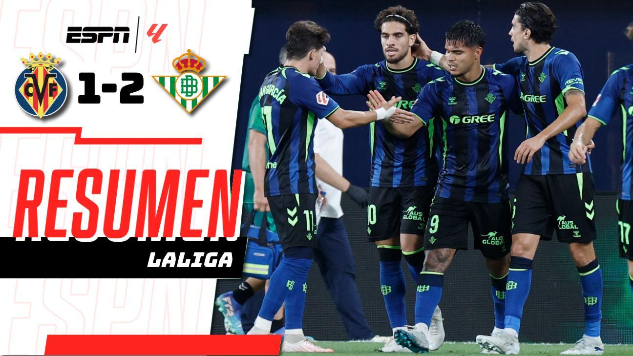 ¡Remontada del Betis ante Villarreal en LaLiga!