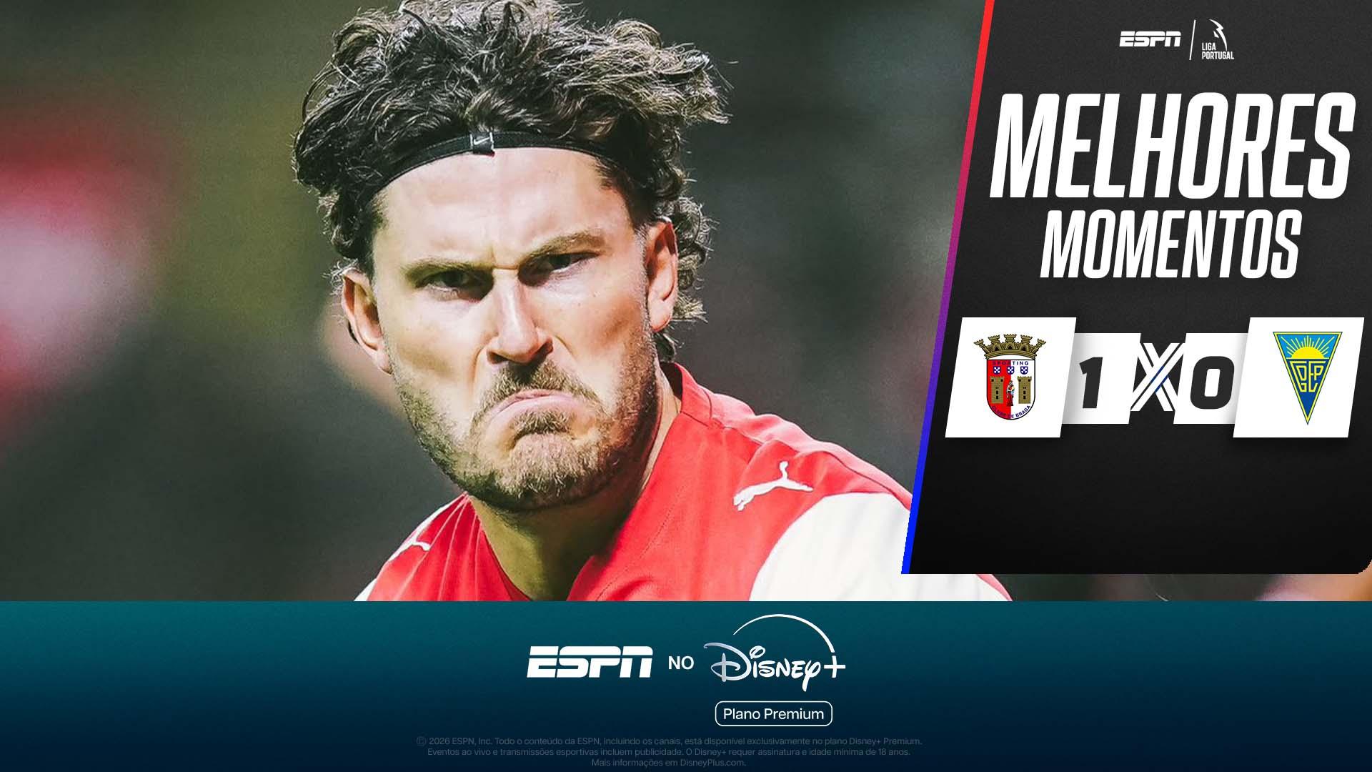 Braga 1 x 0 Estoril no Campeonato Português: VEJA os melhores momentos