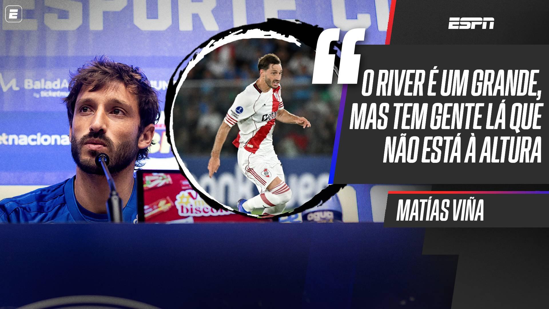 Ex-Palmeiras e Flamengo, Viña detona River Plate em apresentação no Cruzeiro: 'Grande clube, mas...'