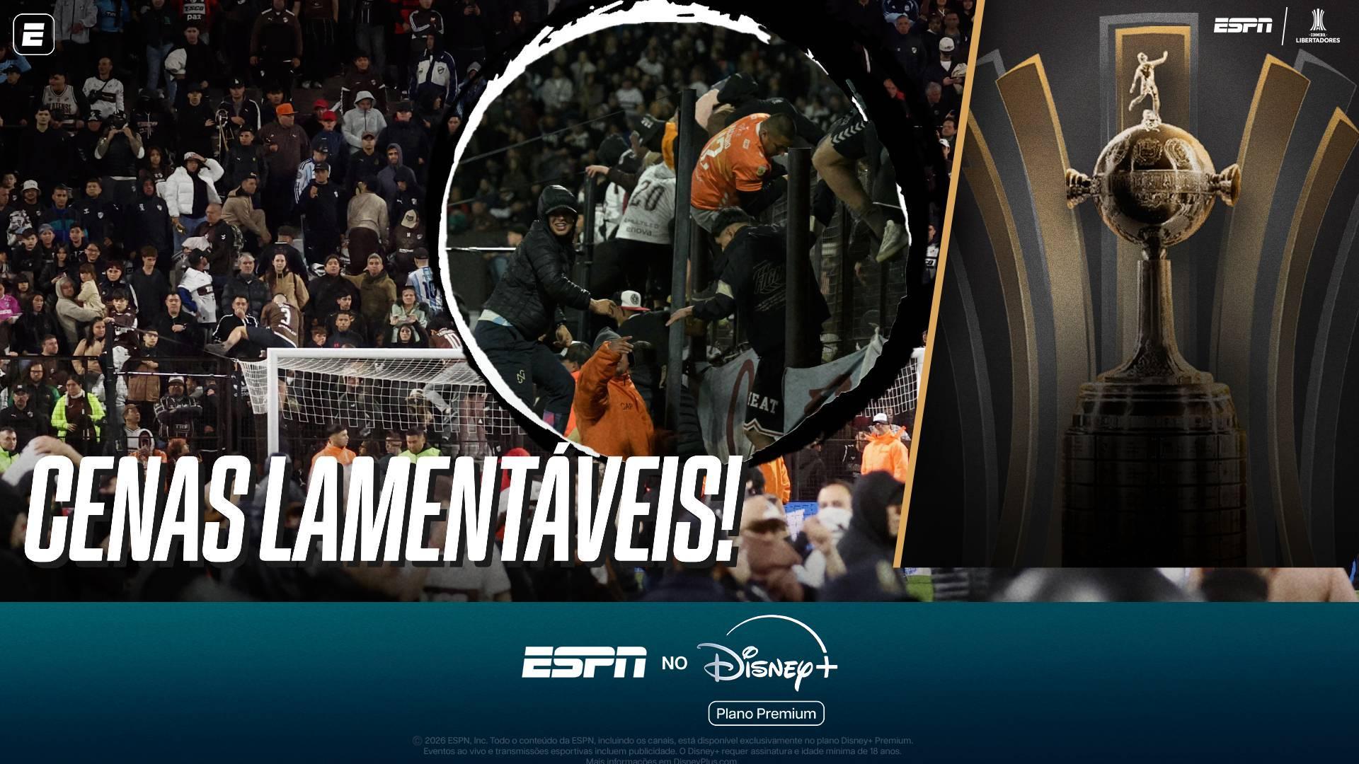Torcida do Platense se revolta com eliminação para o Fluminense, invade o campo e promove cenas lamentáveis na Libertadores; ASSISTA