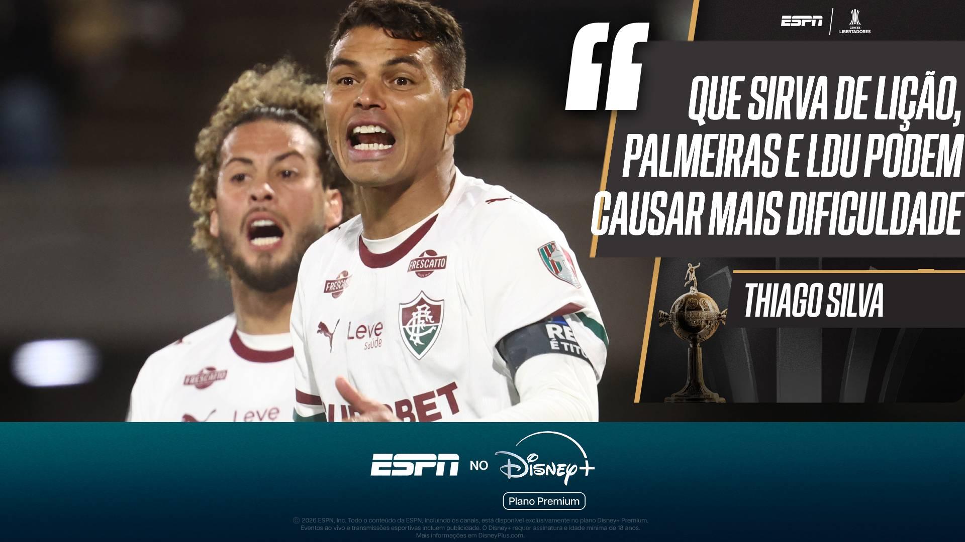 'Feliz demais pela classificação, mas...': Thiago Silva manda recado ao Fluminense após susto contra o Platense e projeta semifinal