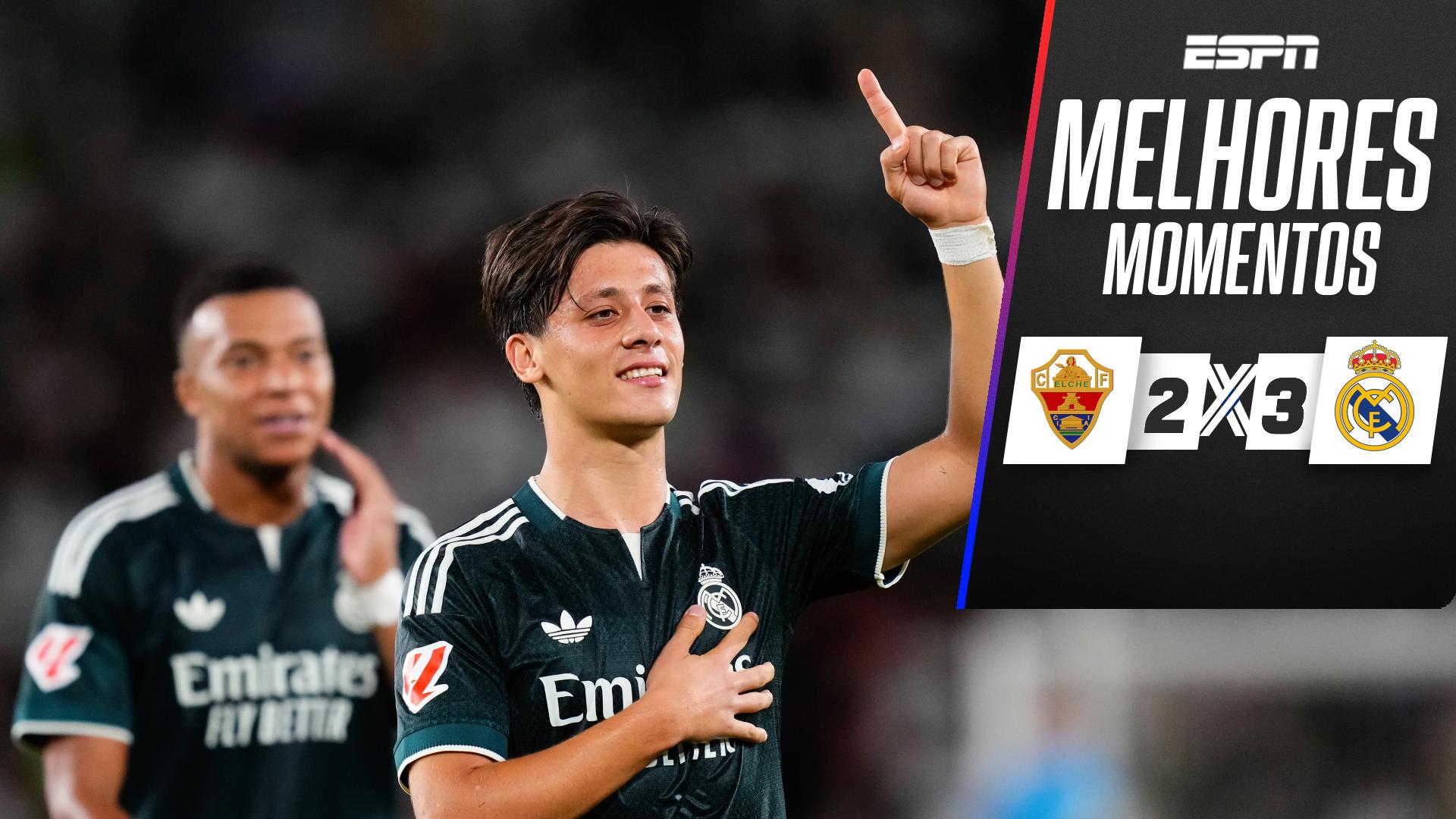 Espí faz 'gol salvador', Real Madrid supera susto e vence o Elche em LALIGA; VEJA como foi