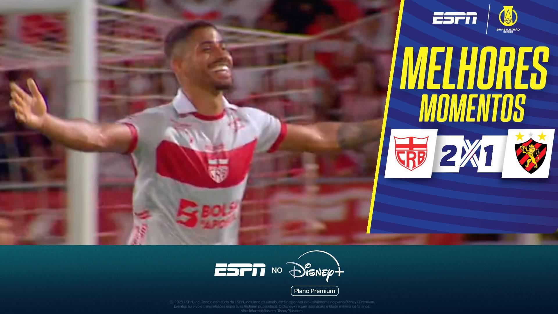 CRB faz 2 a 1 e vence o Sport na Série B; melhores momentos