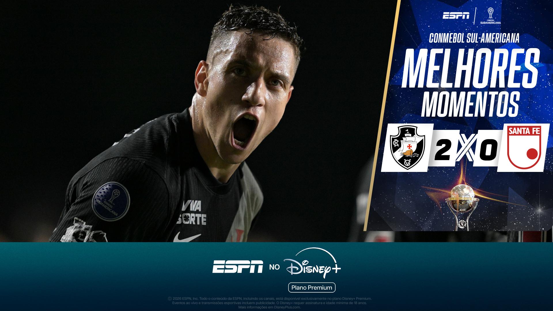 Vasco faz 2 a 0 no Santa Fe e está na semifinal da Sul-Americana! VEJA os melhores momentos