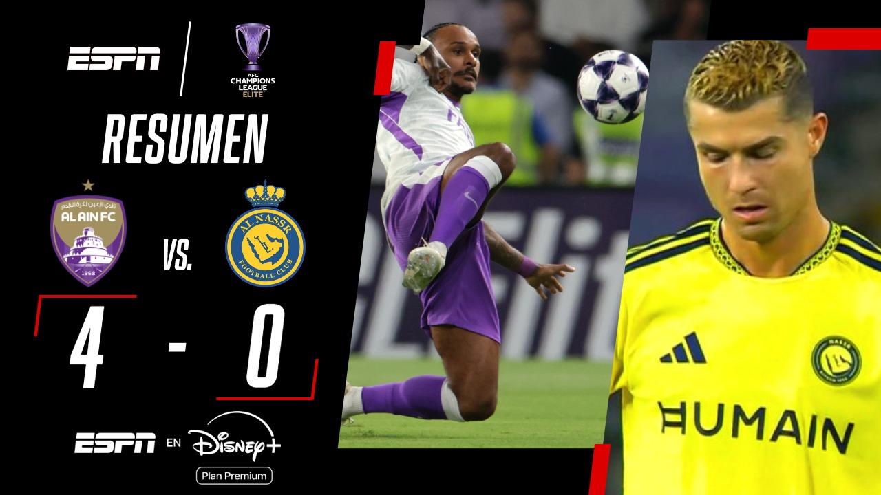 El Al Nassr de CR7 cayó 4-0 ante Al Ain en el inicio de la AFC Champions League