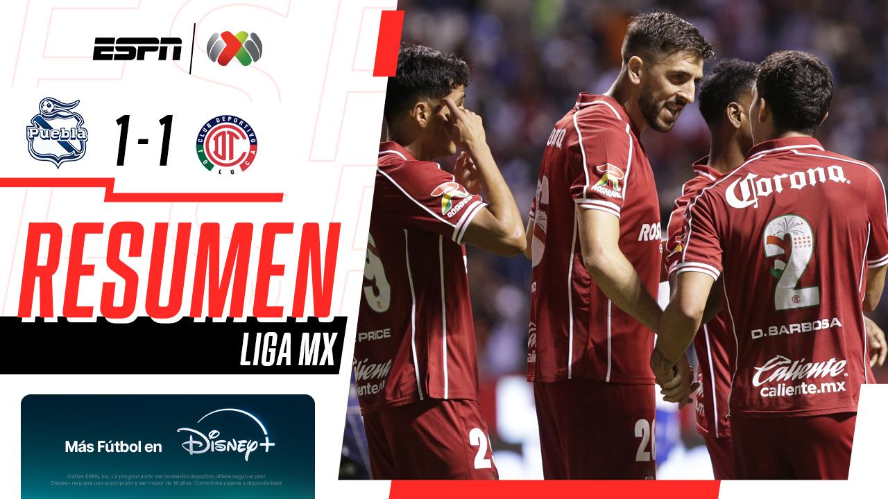 Toluca vence a Puebla y se coloca como líder de la Liga MX | Resumen