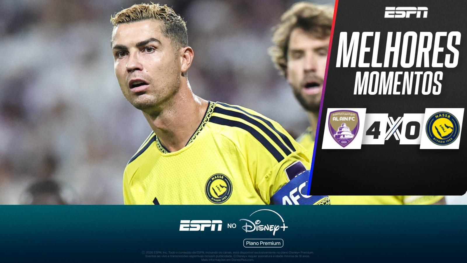 Cristiano Ronaldo sofre massacre com o Al Nassr diante do Al Ain na Champions Asiática; VEJA os melhores momentos