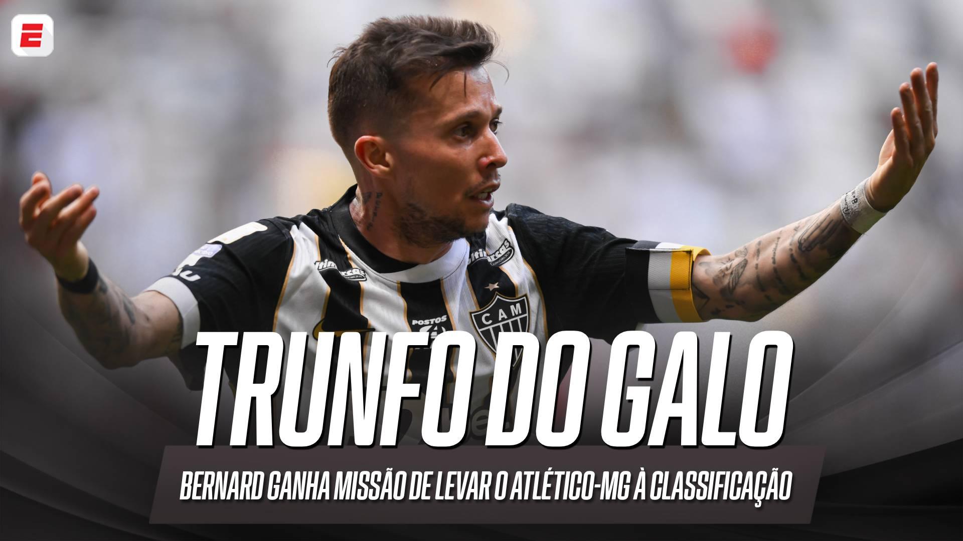 Artilheiro histórico do Galo na Sul-Americana, Bernard é a esperança de gols do Atlético-MG contra o Santos; VEJA gols do craque