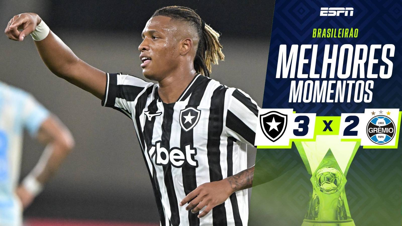 Sob os olhares de Tite, Danilo brilha e comanda vitória do Botafogo sobre o Grêmio no Brasileirão; VEJA os melhores momentos