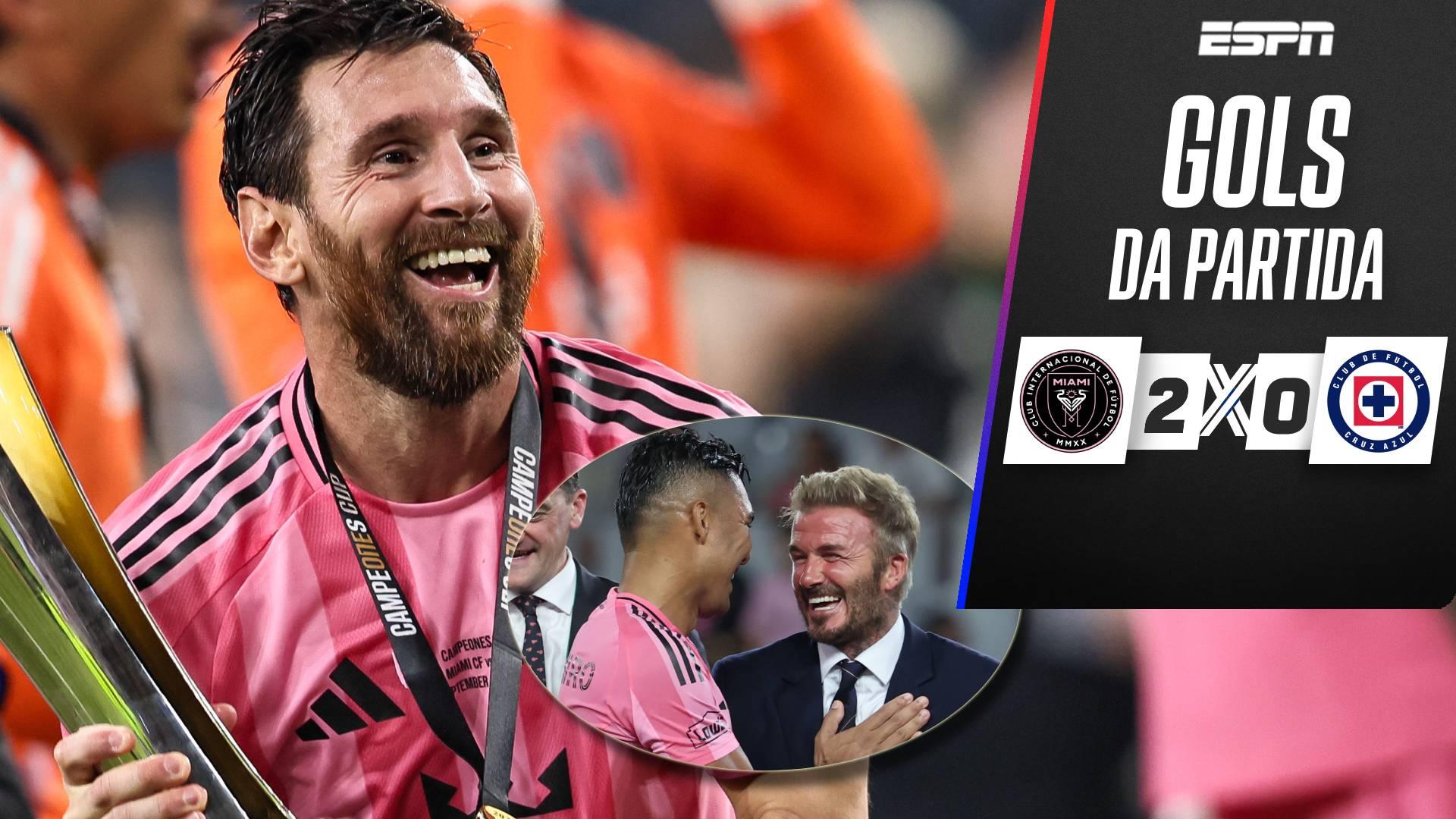 Casemiro marca, Messi chega ao 100º gol pelo Inter Miami, e time de Beckham é campeão da Champions Cup; VEJA como foi
