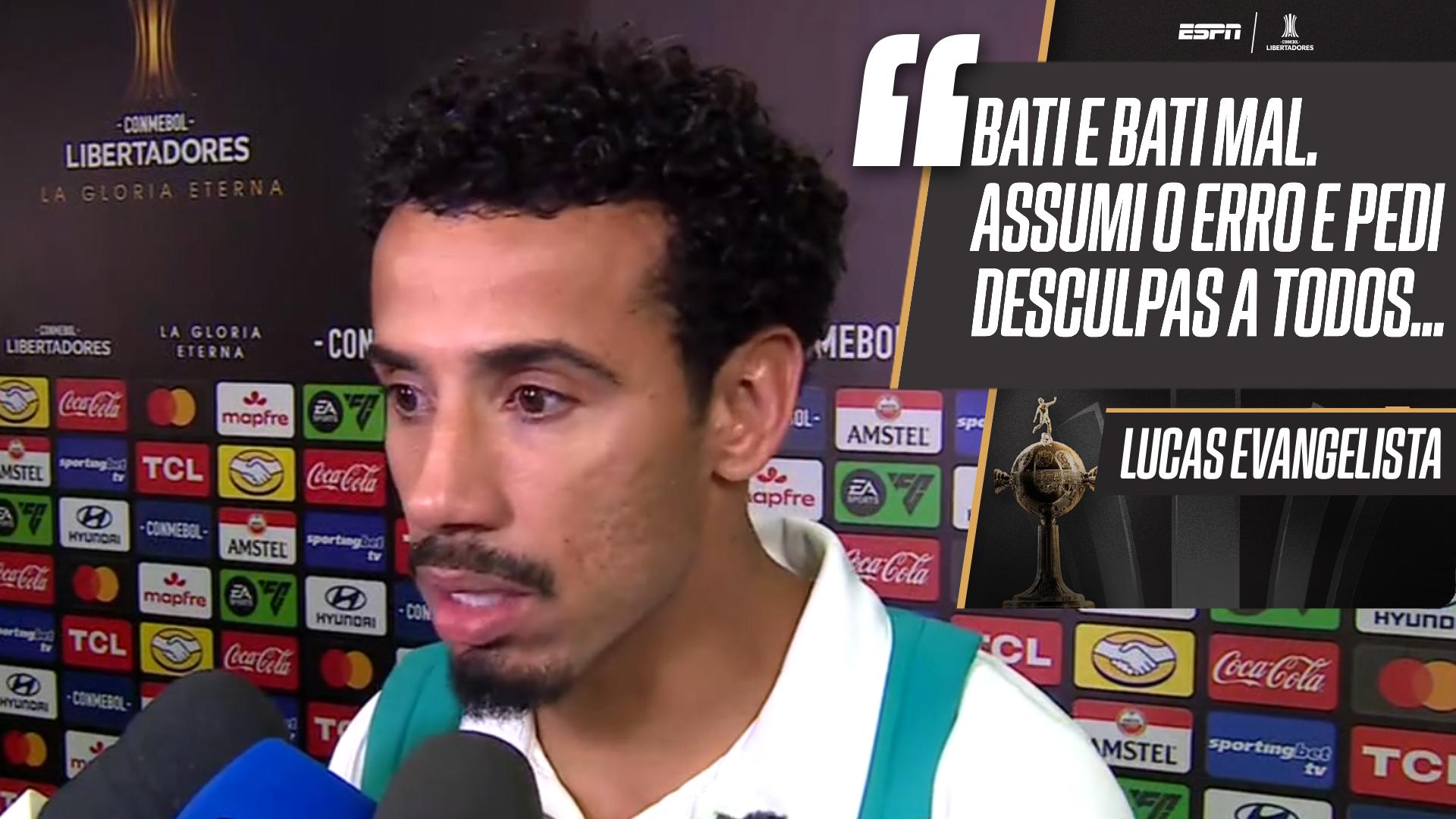 Lucas Evangelista assume culpa após pênalti perdido contra a LDU e brinca após Carlos Miguel salvá-lo: 'Prometi um presente a ele'