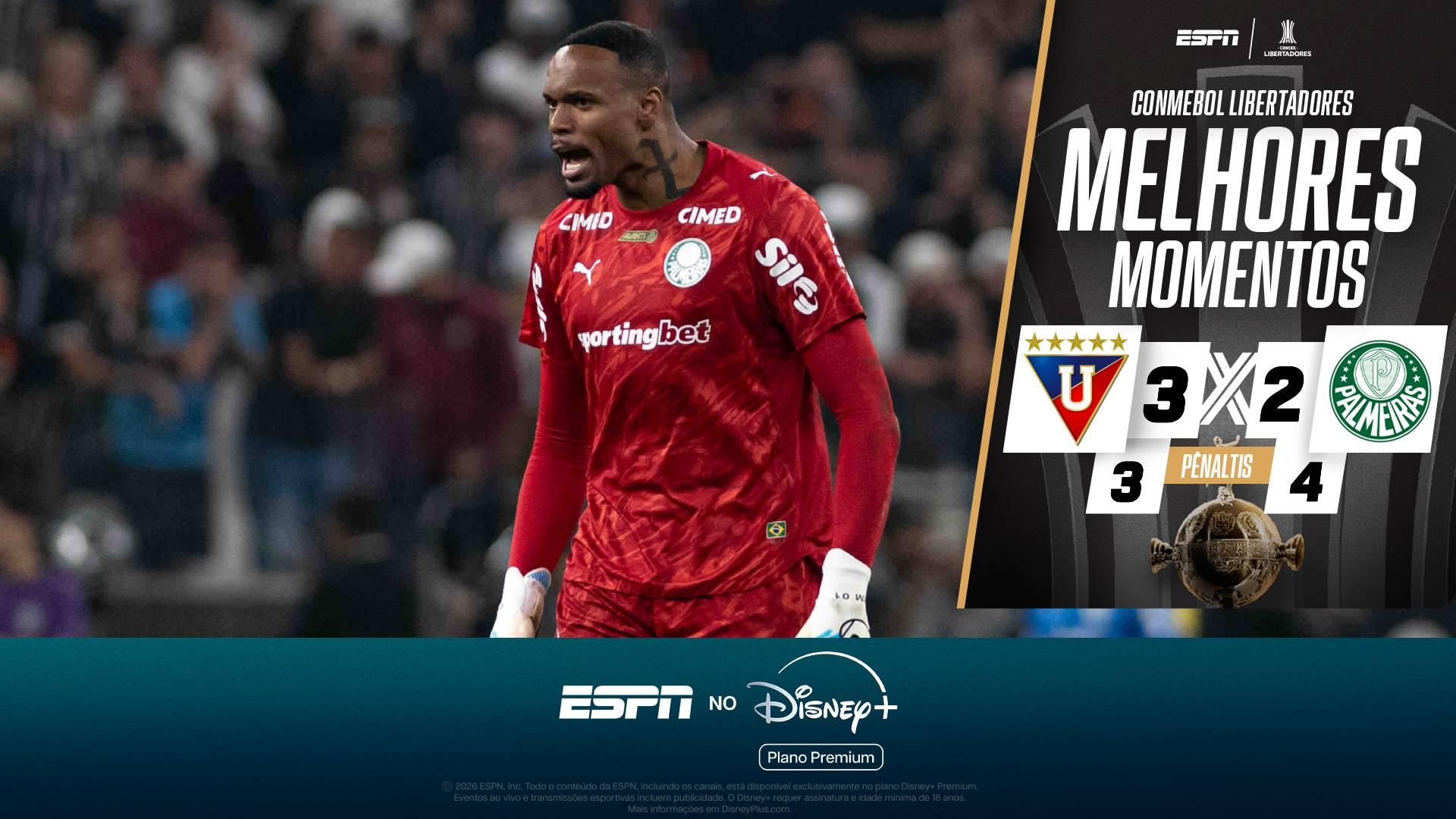 Carlos Miguel salva Palmeiras nos pênaltis, elimina LDU em Quito e avança na Libertadores após sufoco