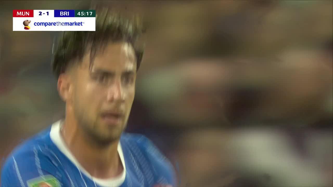 ¡Hay partido en Old Trafford! Kostoulas marcó el descuento de Birghton