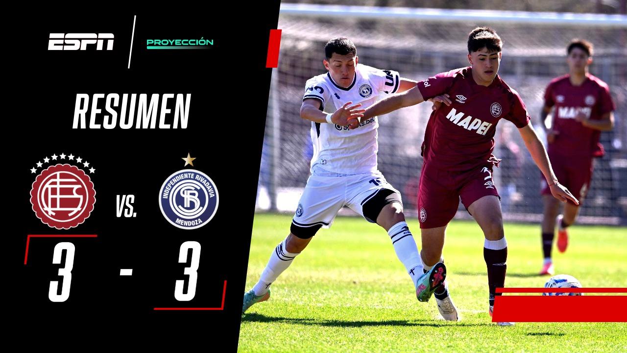 ¡En un partidazo, Lanús e Independiente Rivadavia empataron 3 a 3 en el Torneo Proyección!