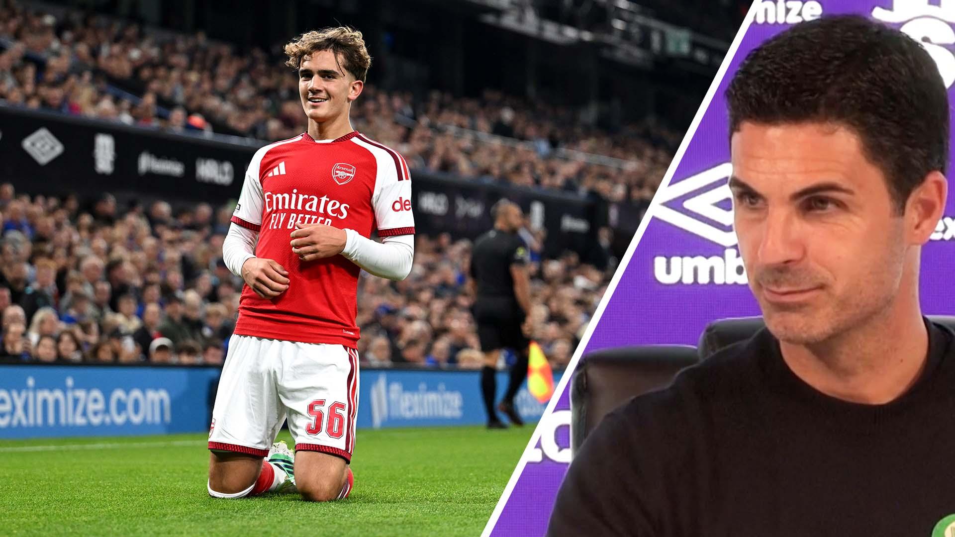 Arteta: It's a joy to have Dowman at Arsenal