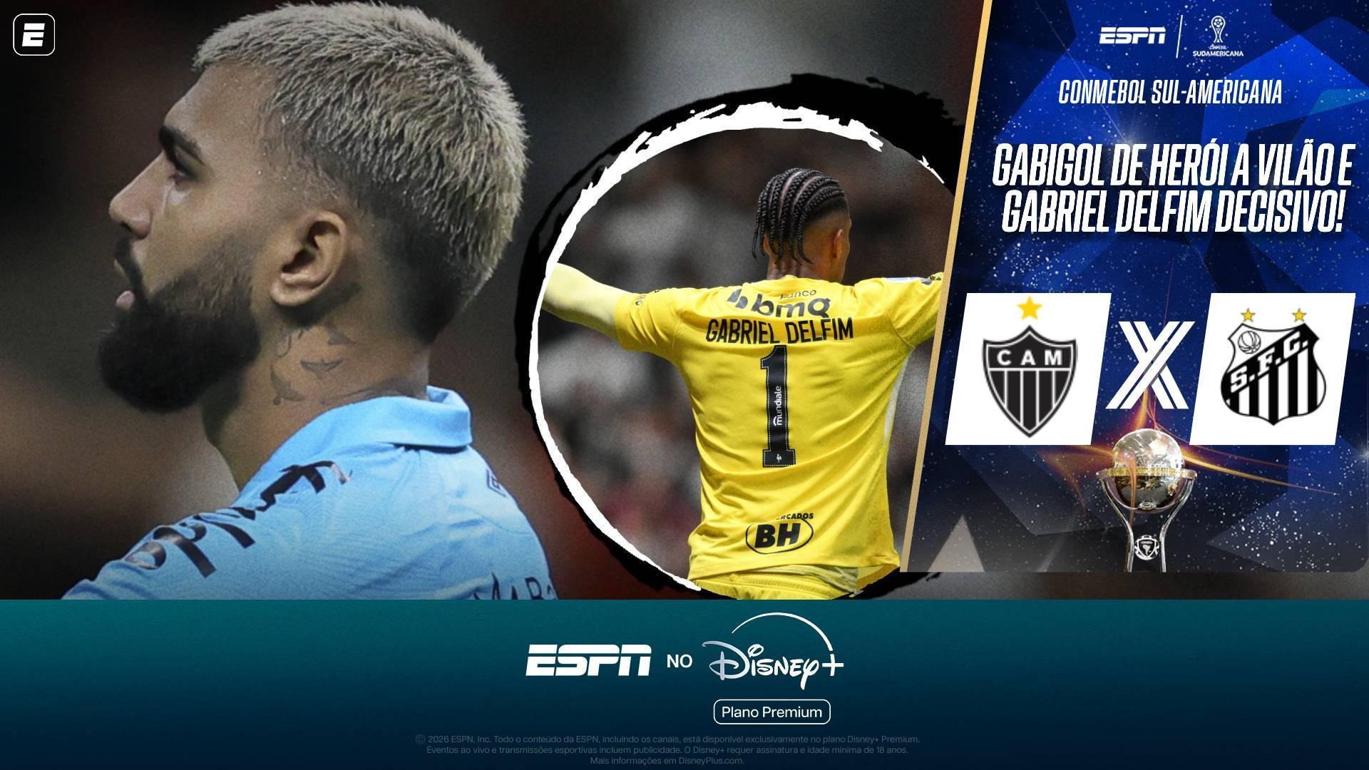 Gabriel Delfim herói, Gabigol e Arthur vilões: VEJA a disputa de pênaltis vencida pelo Atlético-MG contra o Santos