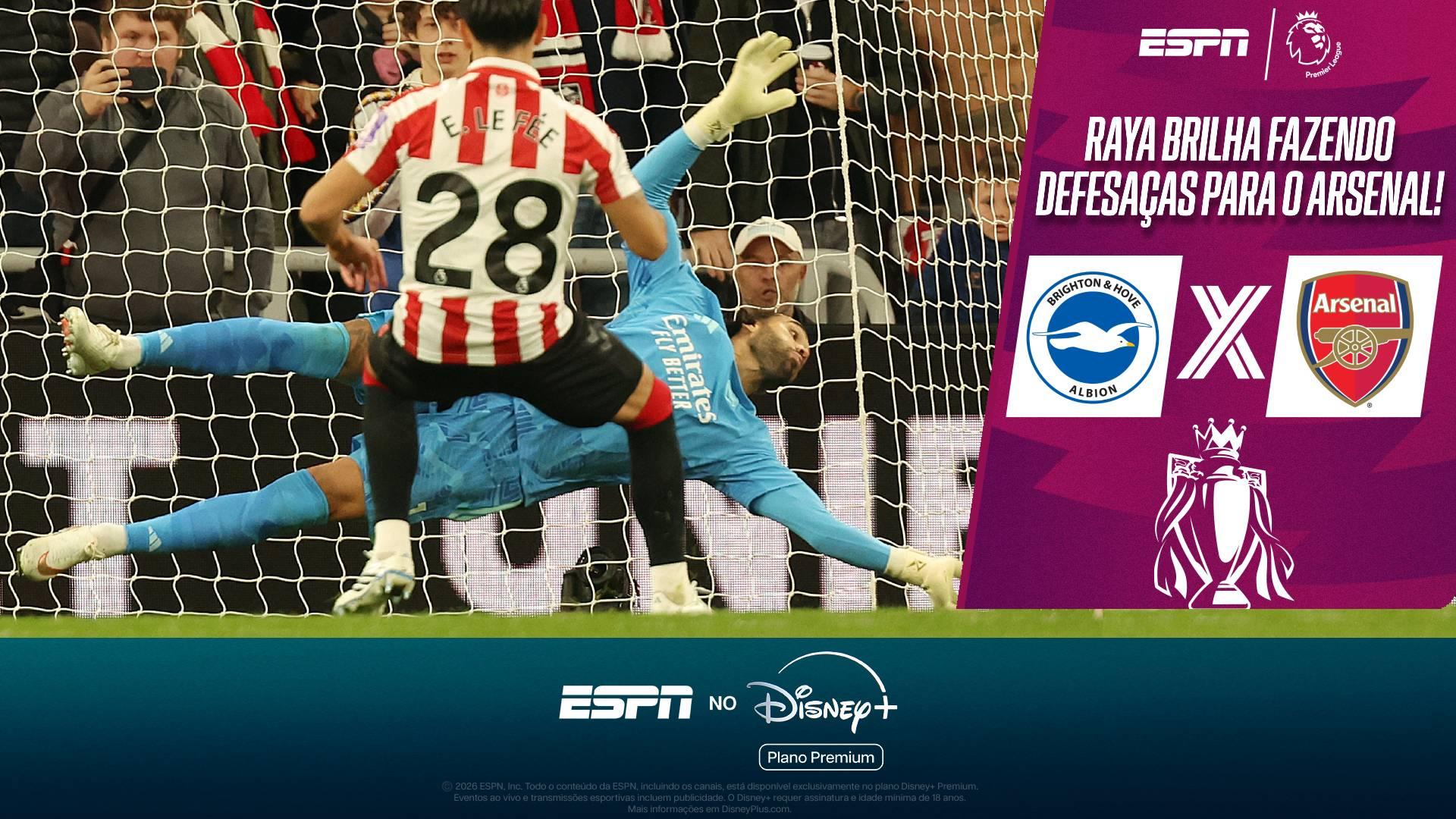 Paredão! Raya brilha em defesaças pelo Arsenal na Premier League; veja
