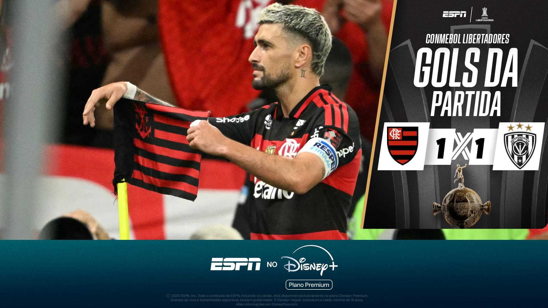 Flamengo sai atrás, mas Arrascaeta garante empate e comanda classificação contra o Del Valle na Libertadores; VEJA os gols
