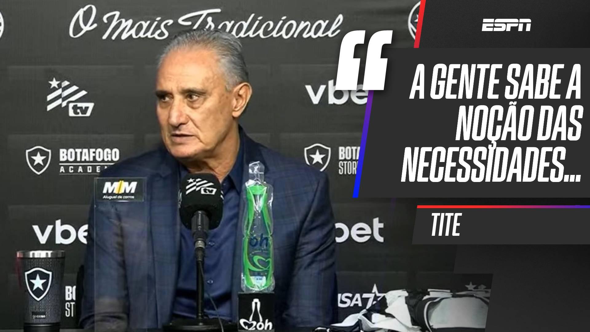 Tite diz o que o motivou a ser técnico do Botafogo: 'Não acredito em varinha de condão e mágica'
