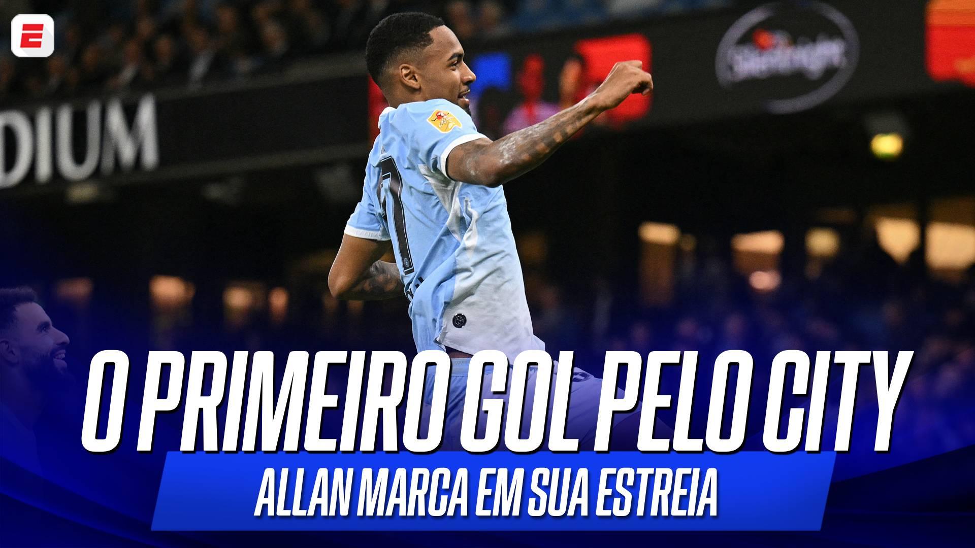 Golaço de Allan! Ex-Palmeiras marca em sua estreia pelo Manchester City; VEJA