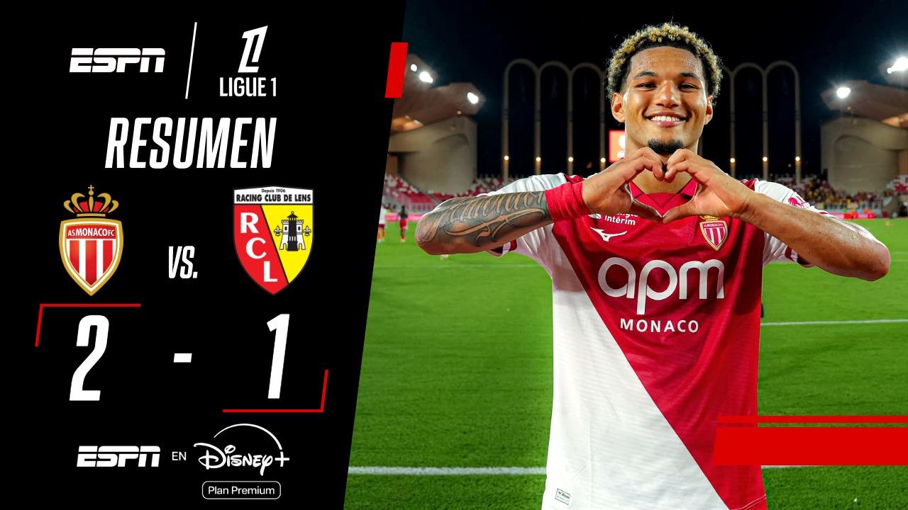 ¡Mónaco venció a Lens, mantuvo su invicto y es líder de la Ligue 1!